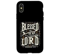 T-Shirt Dieu est béni l'homme Qui Fait Confiance au Seigneur Coque pour iPhone X/XS