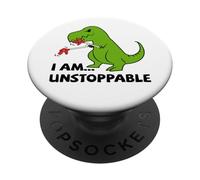 T-Shirt Dinosaure I am Unstoppable T-Rex PopSockets PopGrip Adhésif