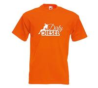 T-Shirt - Dirty Diesel Design 2 Sale - Orange - XL - imprimé avec Motif - été - Chemise Amusante - Sport - Loisirs