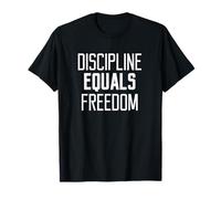 T-shirt « Discipline Equals Freedom » avec dicton motivant T-Shirt