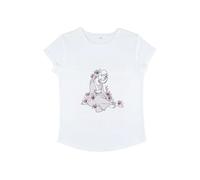T-shirt Disney - 17PRIN00873A-162 - Mulan Floral Women's Organic Rolled Sleeve T-Shirt Femme S