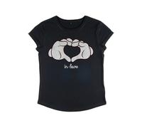 T-shirt Disney - 18DNMC00024A-161 - Mickey Classic-Glove Heart Women's Organic Rolled Sleeve T-Shirt Femme M