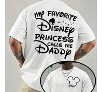 T-shirt Disney à manches courtes avec imprimé Mickey Mouse ; en pur coton, il est doux, respirant, décontracté et élégant. L,M,S,XL,XXLCartoon,LettresCoton