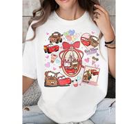 T-shirt Disney Charm à col rond, style mode et loisirs, personnalité illimitée, 100% coton, poids de grammage 180g, convient pour toutes les saisons, parfait comme cadeau, unisexe XS-XXL L,M,S,XL,XXLN