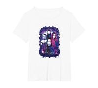 T-shirt Disney Descendants 3 Carlos, Jay, Mal et Evie T-Shirt, Femme Grandes tailles, Blanc, 1X
