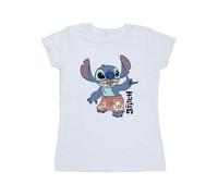 T-shirt Disney - LILO and ST - Blanc - Manches courtes - 100% Coton filé à l'anneau M