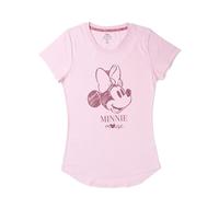 T-Shirt Disney Minnie Mouse pour Femme Haut Femme Top Rose (DE/NL/SE/PL, Alphanumérique, M, Regular, Regular, Rosa)