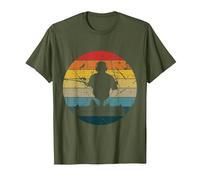 T-Shirt DJ pour Homme Graphic Techno Discjockey Disc Jockey Boy T-Shirt, Homme, Olive, S