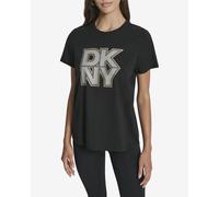 T-shirt DKNY Glitter Crew manches courtes noir femme - M