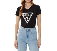 T-shirt donna Guess triangle tee con strass nero ES25GU09 W5R121J1314 XS