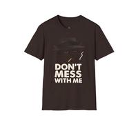 T-shirt « Don't Mess with Me » - T-shirt amusant pour les amoureux des animaux de compagnie - T-shirt graphique chat - T-shirt souple, t-shirt pour la rentrée scolaire, Chocolat noir, XXL