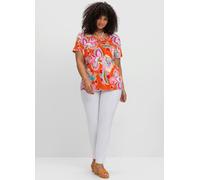 T-shirt dos nu - Sheego - corail à motifs CORAIL À MOTIFS 58/60