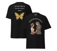 T-Shirt Double Face Expedition 33, Hommage aux Fans avec We Were Never Meant to Reach 34 et Papillon Back, T-Shirt en Coton inspiré du RPG pour Les Fans de Joueurs, Noir, S