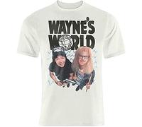 T-shirt doux 100 % coton Motif Awesome Wayne's World Cult Movie Blanc, Blanc., XL
