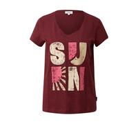 T-shirt doux Ã col V en jersey flammÃ© femme s.Oliver Rouge 50