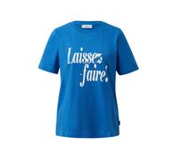 T-shirt doux en jersey avec imprimÃ© devant et dÃ©tail logo femme s.Oliver Bleu 40