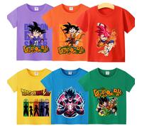 T-shirt Dragon Ball Z Goku, figurines de dessins animés, manches courtes, tee-shirt décontracté pour enfant, col rond Y2K, vêtements d'été pour garçon, cadeau pour enfant QLZ1914