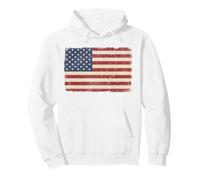 T-Shirt Drapeau Américain Maillot Rétro Vintage USA Sweat à Capuche