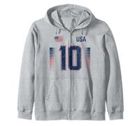 T-Shirt Drapeau Américain Maillot Rétro Vintage USA Sweat à Capuche