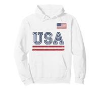 T-Shirt Drapeau Américain Maillot Rétro Vintage USA Sweat à Capuche