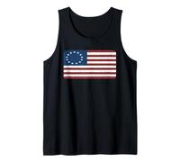 T-Shirt Drapeau Betsy Ross Vieilli Débardeur