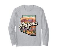 T-Shirt Drapeau de l'Arizona - Arizona Cactus Desert AZ Pride Manche Longue