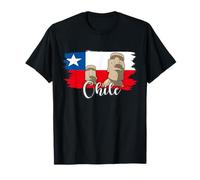 T-shirt drapeau du Chili, t-shirt du Chili pour femmes et enfants T-Shirt