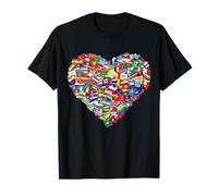 T-shirt drapeau du monde, drapeau international, carte du monde T-Shirt