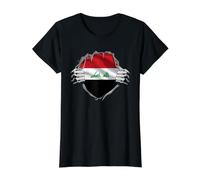 T-Shirt Drapeau irakien Irak Racines du Moyen-Orient T-Shirt Graphique avec Valeur