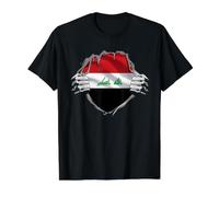 T-Shirt Drapeau irakien Irak Racines du Moyen-Orient T-Shirt Graphique avec Valeur