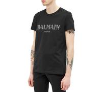 T-Shirt Droit En Coton Avec Logo BALMAIN Paris Nouveau M