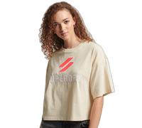 Superdry Code Sl Stacked Apq Boxy Short Sleeve T-shirt Orange XS Femme
