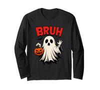 T-Shirt Drôle Bruh Fantôme Citrouille Halloween Manche Longue