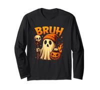 T-Shirt Drôle Bruh Fantôme Citrouille Halloween Manche Longue
