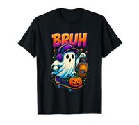 T-Shirt Drôle Bruh Fantôme Citrouille Halloween T-Shirt