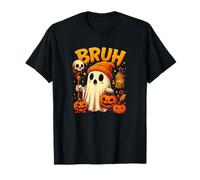 T-Shirt Drôle Bruh Fantôme Citrouille Halloween T-Shirt