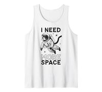 T-Shirt drôle Chat Astronaute I Need More Space Galaxy Humour Débardeur