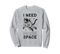 T-Shirt drôle Chat Astronaute I Need More Space Galaxy Humour Sweatshirt
