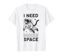 T-Shirt drôle Chat Astronaute I Need More Space Galaxy Humour T-Shirt
