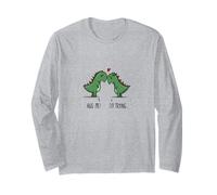 T-shirt drôle dinosaure Hug me - I'm trying Manche Longue