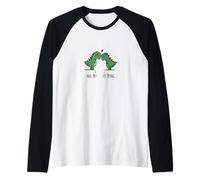 T-shirt drôle dinosaure Hug me - I'm trying Manche Raglan