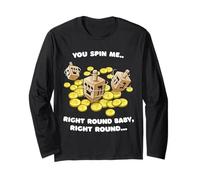 T-Shirt drôle juif Dreidel Spin Me Rond Mignon Hanoukka Manche Longue