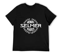 T-shirt drôle pour homme T-shirt blanc T-shirts noir Henri Selmer Paris Saxophone T-shirt noir, Couleur : noir/marron, L, colour05, L