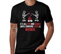 T-shirt drôle sarcastique Hot Dog « It's All Fun & Games Until Someone Loses One », Style noir, XXL