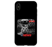 T-shirt drôle UFO Cat News Enlèvement Alien Dernières nouvelles Coque pour iPhone XS Max