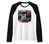 T-shirt drôle UFO Cat News Enlèvement Alien Dernières nouvelles Manche Raglan
