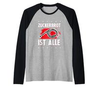 T-Shirt Drôle Zuckerbrot Est Fini Citation Humour Fouet Manche Raglan