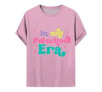 T-Shirt du Premier Jour de la Maternelle pour Tout-Petits, t-Shirt du Premier Jour d'école pour garçons et Filles pour la Maternelle Hauts Manches Courtes avec Leggings pour Fille (5-6 Years)