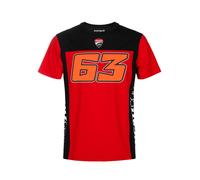 T-Shirt Dual Ducati Corse Francesco Bagnaia 63 Homme Rouge