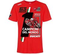 T-Shirt Ducati Corse Pecco Bagnaia 63 Champion Du Monde Officiel Moto GP M